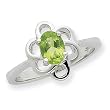 Sterling Silver Peridot Ring