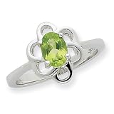 Sterling Silver Peridot Ring