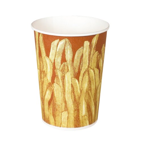 SOLO GRS12-00021 Claycoat Paper French Fry Cup, 12 oz. Capacity, Great Fries Print (Case of 1,000)