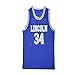 Ray Allen Played in He Got Game Movie Lincoln #34 jesus shuttlesworth Basketball Jersey Embroidered white/blue S to XXXL