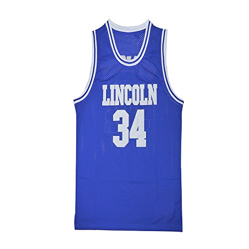 Ray Allen Played in He Got Game Movie Lincoln #34 jesus shuttlesworth Basketball Jersey Embroidered white/blue S to XXXL