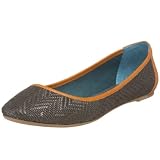 Pink Studio Women's Stefania Round Toe Flat,Graphite,6.5 M US