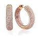 14K Rose Gold 2.00ct Diamond Inside Out Hoop Earrings