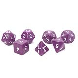 Purple Jumbo Polyhedral 7 Piece Dice Set