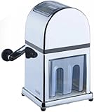 VonShef Manual Ice Crusher Machine with Stylish Mirrored Finish - Includes an Ice Tray and Scoop