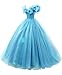 Ikerenwedding® Women's Organza Cosplay Cinderella Dress Long Quinceanera Gown
