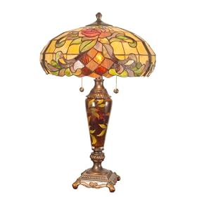 Dale Tiffany TT50001 Elaine Tiffany Table Lamp, Antique Golden Sand and Art Glass Shade