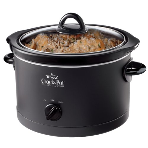 Crockpot SCR450-B 4-1/2-Quart Round-Shaped Manual Slow Cooker, Black
