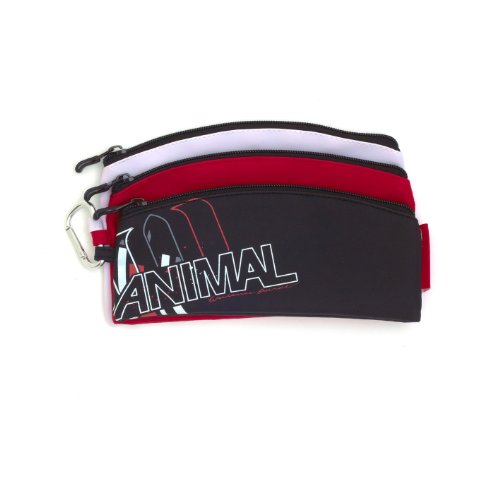 Animal Boys School Pencil Case 3 Pocket - Bemol Black Red