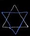 36″ Blue and White LED Rope Light Star of David Hanging…