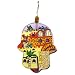 Large Glass Hand Painted Hamsa By Yair Emanuel Vthg6