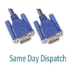 Poundmax 15M VGA CABLE - SVGA LEAD M TO M 15M, BLACK HIGH QUALTY PC to Monitor Lead Male to Male TV 15 meter vga cable
