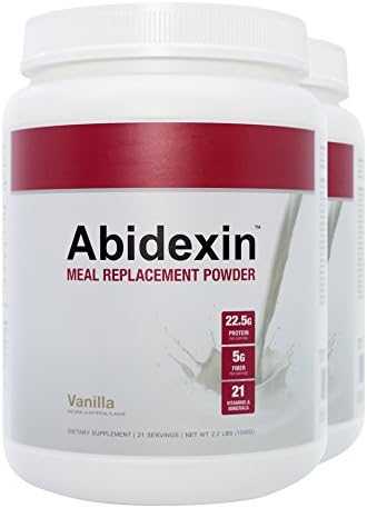 Abidexin Meal Replacement Powder (Vanilla) (2 Pack) - 2.2 LBS Ea - Meal Replacement Shake, Weight Loss Shake