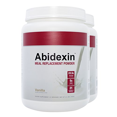 Abidexin Meal Replacement Powder (Vanilla) (2 Pack) - 2.2 LBS Ea - Meal Replacement Shake, Weight Loss Shake
