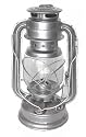 Happy People 78360-4 - Petroleumlampe 24 cm silbergrau