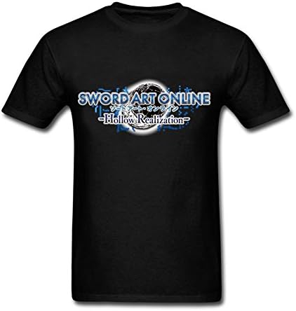 Sword Art Online Hollow Realization T Shirt Men Short Sleeve Black XL