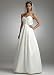 David's Bridal Wedding Dress: Satin A Line Gown with Empire Bodice Style EJ1M0143, White, 2