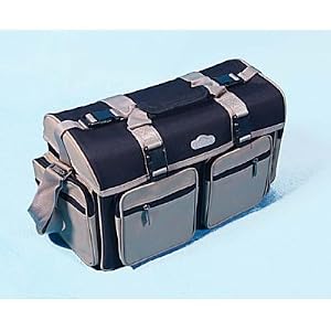 Large Camera Shoulder Bag - Two Tone Black Tan by DMKFoto