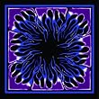 Blue & Purple Fork Flame Bandana
