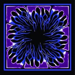 Blue & Purple Fork Flame Bandana