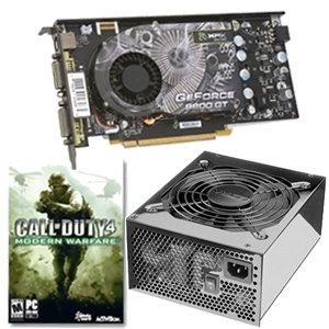 41QH9VDmEuL XFX GeForce 9800GT Ultra X3 PSU Upgrade Bundle   512MB PCI Express Video Card, 600 Watt Modular Power Supply