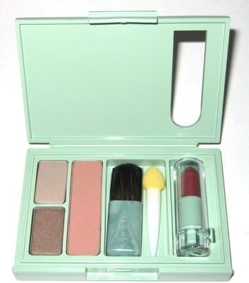 Clinique High Impact Eye Shadow Duo Double Date / Soft-Pressed Powder Blusher Mocha Pink / Lipstick Mini All Heart - Deluxe Sample