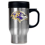 Baltimore Ravens 16oz Stainless Steel Travel Mug (Primary Logo)