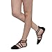 Betani FC42 Women's Ankle Strap Ballerina Ballet Flats