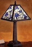LAMPS BEAUTIFUL Tiffany Style Craftsman Mission Mosaic Iris Table Lamp by Meyda Tiffany--Excellent customer service--see our feedback.
