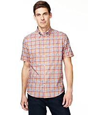 Blue Harbour Supersoft Pure Cotton Textured Checked Shirt