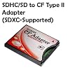 High Speed SD/SDHC/SDXC to CompactFlash CF Type II Card Adapter Support UDMA