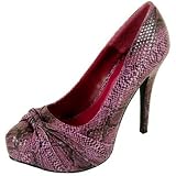 Qupid Hidden-platform Purple/black or Bone Color Stilettos System-53