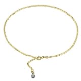 Fascination by Ellen K. - 028300050 - Chaine de Cheville Femme - Or Jaune 333/1000 - Oxyde de Zirconium
