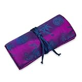 Jewelry Roll (Large) - Silk Jacquard (Violet)