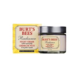 Burt's Bees Night Creme, Radiance, with Royal Jelly, 2 oz.