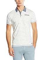 American People Polo Tao (Blanco / Azul)