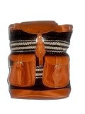 Genuine Leather and Wool Backpack Shoulder Bag Handbag Purse LBP_DKBROWNWL_SM3