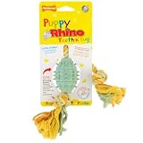 Nylabone Rhino Puppy Teethe n' Tug Chew Toy, Regular
