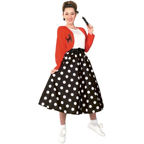 Polka Dot Rocker Adult Costume Size Standard One-size
