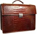 Triple Gusset Luxury Croco Briefcases
