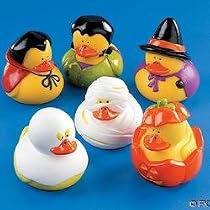 DOZEN (12) HALLOWEEN Rubber DUCK/DUCKIES/Ghost/PUMPKIN Etc. 2