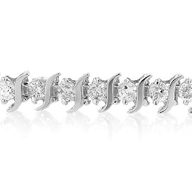2 cttw. Diamond Tennis Bracelet, 14K White