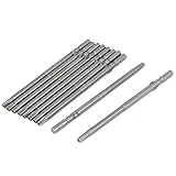 uxcell トルクスセキュリティドライバービット セキュリティツール 磁気チップ 金属 グレー 10個入り