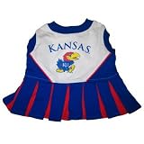 Kansas Jayhawks Pet dog cheerleader dress XS 4-9lbs