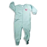 Wonder Kids - Infant and Toddler Girls Heavyweight Flower Blanket Sleeper With Feet, Aqua, Butterfly Embroidery