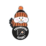 SC Sports Philadelphia Flyers Light-Up Snowman Puck Ornament 3-Pack - Philadelphia Flyers Set of 3
