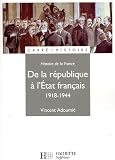 De la République à l Etat français 1918-1944