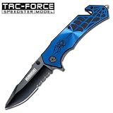 Tac-Force Spider Assisted Action Pocket Knife - Blue