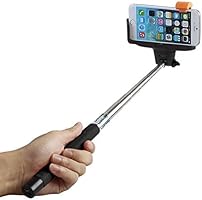 Selfie Stick, Flexion&trade; QuickSnap Pro 3-In-1 Self-portrait Monopod Extendable Wireless Bluetooth Selfie Stick with built-in Bluetooth Remote Shutter