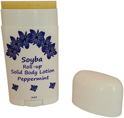 Soyba Natural Solid Body Lotion Roll-up - Peppermint Essential Oil